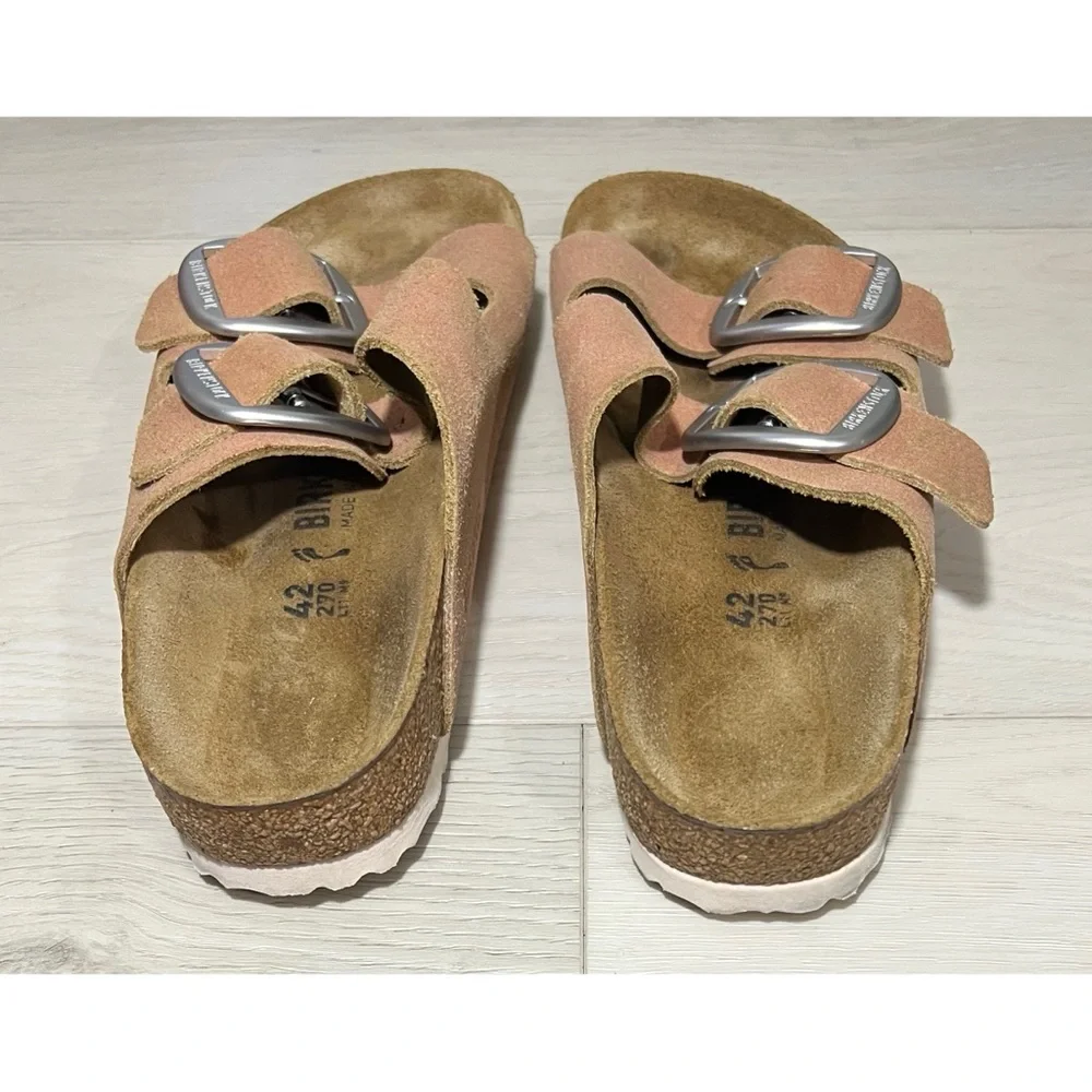 +Birkenstock Arizona Big Buckle Leather - Washed Metallic Copper